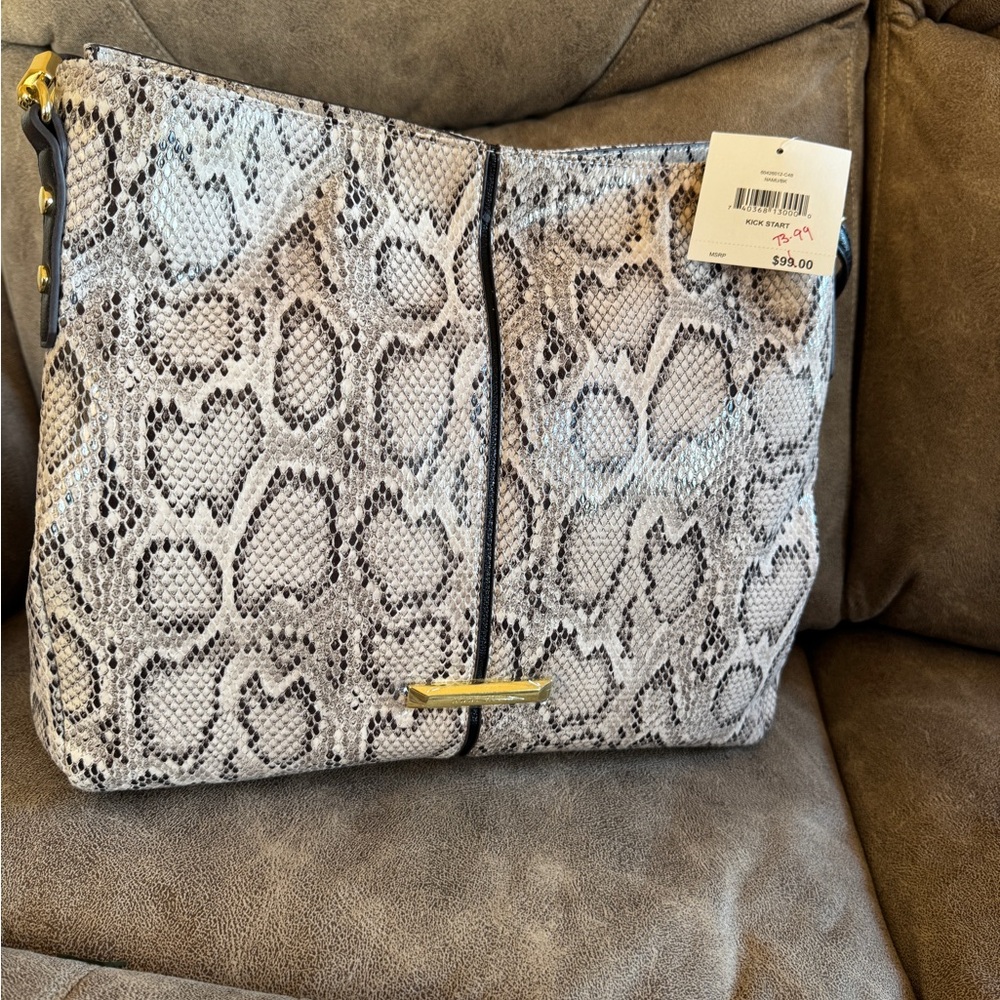 Anne Klein vegan leather, fake python Women's Bag